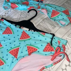 Watermelon Print Girls Youth Bikini